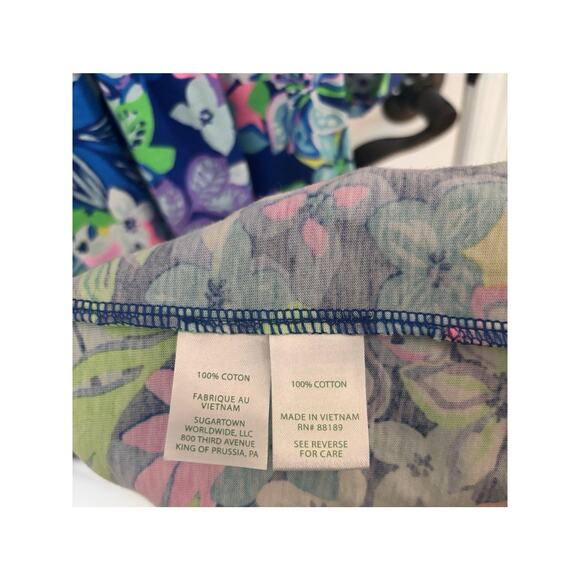 Lilly Pulitzer Jannie V Neck Dress Borealis Blue Social Sunset Medium Style 9459 - Picture 7 of 7